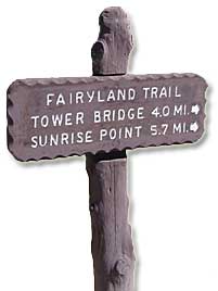 A Bryce Canyon sign.