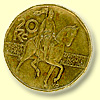 20 Korun coin.